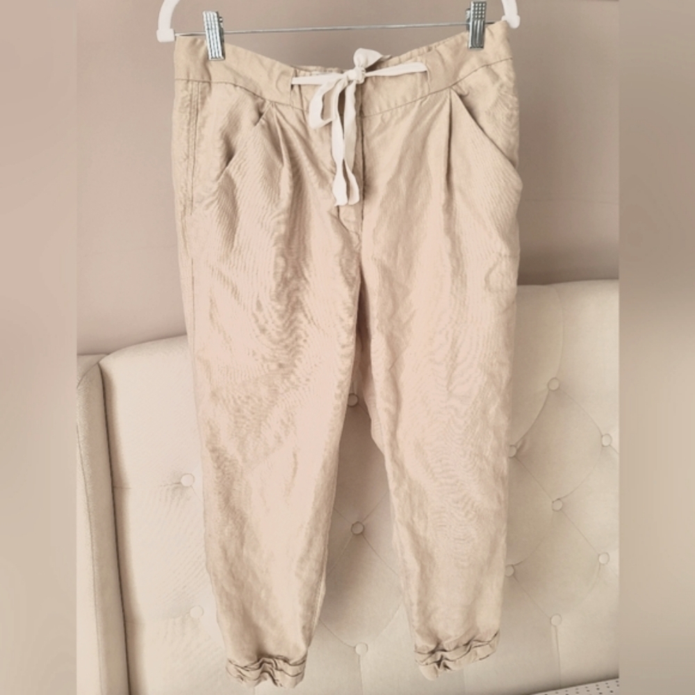 WILFRED -Sz 6- Beige Linen Blend Pant